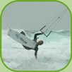 Rory kitesurfing